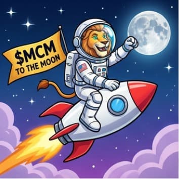 $MCM rocket flying past the moon