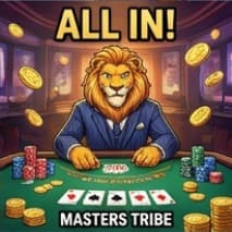 Lion going all in at the poker table