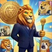 Lion surrounded by meme screens