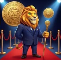 Lion arriving on the red carpet